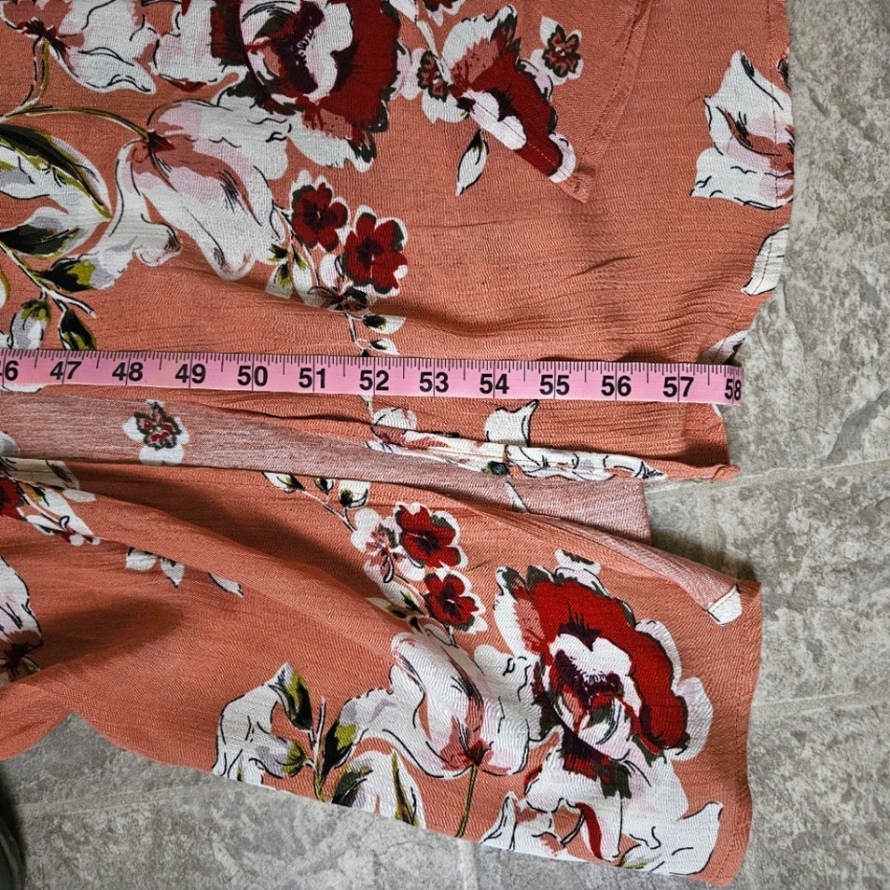 Floral‎ Lightweight Sun Dress With Vneck Tie Front Size Small - Picture 10 of 10